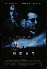 8a0900 HEAT DS 1sh 1996 Al Pacino, Robert De Niro, Val Kilmer, Michael Mann directed!