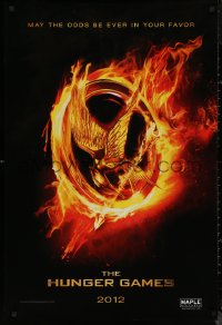 8a0910 HUNGER GAMES teaser DS 1sh 2012 Harrelson, may the odds be in your favor, cool bird logo!