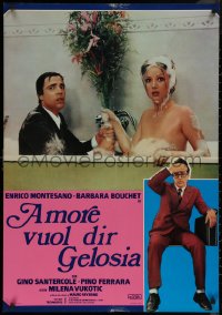 8a0309 AMORE VUOL DIR GELOSIA Italian 26x37 pbusta 1975 Severino, Love Means Jealousy!