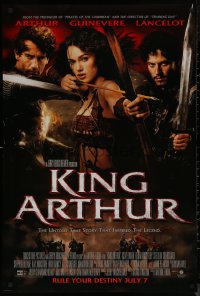 8a0955 KING ARTHUR advance DS 1sh 2004 Clive Owen, Keira Knightley w/bow & arrow!