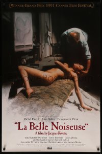 8a0962 LA BELLE NOISEUSE 1sh 1991 sexy naked Emmanuelle Beart helps famous French painter!