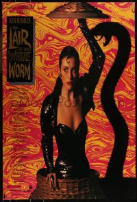 8a0965 LAIR OF THE WHITE WORM 1sh 1988 Ken Russell, image of sexy Amanda Donohoe with snake shadow!