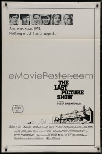 8a0967 LAST PICTURE SHOW 1sh 1971 Peter Bogdanovich, Jeff Bridges & Cybill Shepherd!
