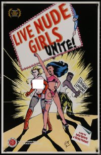 8a0978 LIVE NUDE GIRLS UNITE signed 26x40 1sh 2000 by Vicky Funari, stripper documentary, Isis art!