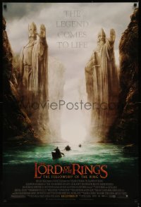 8a0980 LORD OF THE RINGS: THE FELLOWSHIP OF THE RING advance 1sh 2001 J.R.R. Tolkien, Argonath!