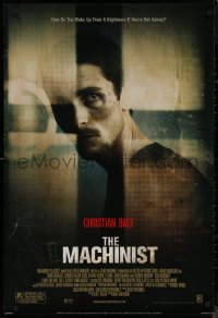 8a0987 MACHINIST DS 1sh 2004 Jennifer Jason Leigh, cool image of gaunt Christian Bale!