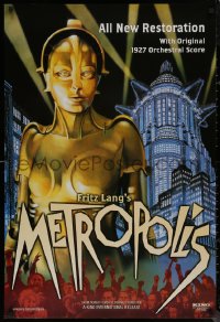 8a0999 METROPOLIS 1sh R2002 Fritz Lang classic, Brigitte Helm as the robot, The New Tower of Babel!