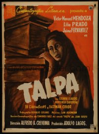 8a0264 TALPA Mexican poster 1956 Alfredo B. Crevenna, Victor Manuel Mendoza, artwork of Lilia Prado!