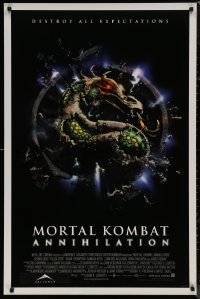 8a1008 MORTAL KOMBAT ANNIHILATION 1sh 1997 martial arts, cool exploding dragon logo!