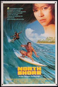 8a1023 NORTH SHORE 1sh 1987 great Hawaiian surfing image + close up of sexy Nia Peeples!