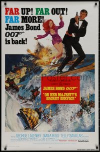 8a1028 ON HER MAJESTY'S SECRET SERVICE int'l 1sh R1980 George Lazenby as James Bond, different!