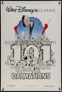 8a1032 ONE HUNDRED & ONE DALMATIANS DS 1sh R1991 most classic Walt Disney canine family cartoon!