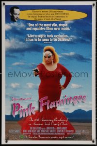 8a1044 PINK FLAMINGOS 1sh R1997 Divine, Mink Stole, John Waters, proud to recycle their trash!