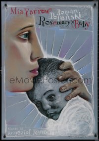 8a0118 ROSEMARY'S BABY commercial Polish 27x38 2010 Polanski, art of mother & child by Zebrowski!