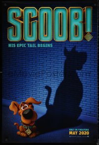 8a1090 SCOOB advance DS 1sh 2020 Hanna-Barbera, image of young Scooby Doo, his epic tail begins!