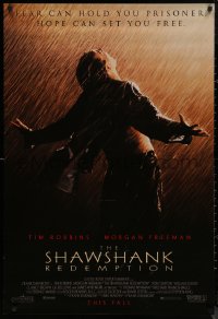 8a1092 SHAWSHANK REDEMPTION advance 1sh 1994 escaped prisoner Tim Robbins in rain, Stephen King