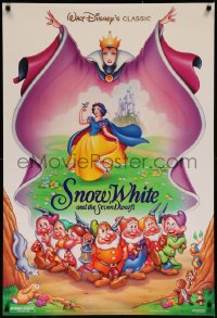 8a1099 SNOW WHITE & THE SEVEN DWARFS DS 1sh R1993 Disney animated cartoon fantasy classic!