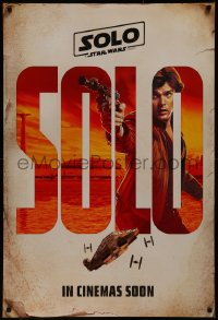 8a1101 SOLO int'l teaser DS 1sh 2018 A Star Wars Story, Ron Howard, Alden Ehrenreich as young Han!