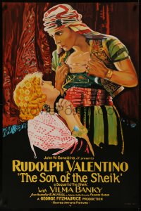 8a0081 SON OF THE SHEIK S2 poster 2000 incredible art of Rudolph Valentino & Vilma Banky!
