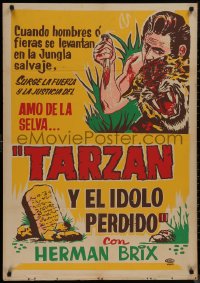 8a0278 NEW ADVENTURES OF TARZAN South American 1940s Herman Brix killing tiger, jungle serial!