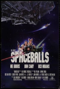 8a1103 SPACEBALLS 1sh 1987 Mel Brooks sci-fi Star Wars spoof, Bill Pullman, Moranis, PG-rated!