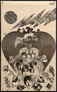 8a0104 CAPITOL RECORDS 2-sided 13x20 music poster 1968 The Beatles, The Beach Boys, and more!