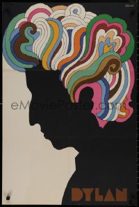8a0105 DYLAN 22x33 music poster 1967 colorful silhouette art of Bob by Milton Glaser!