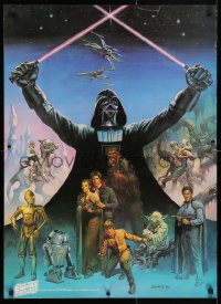 8a0220 EMPIRE STRIKES BACK 24x33 special poster 1980 Coca-Cola, Boris Vallejo, Darth Vader and cast!
