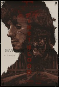 8a0018 FIRST BLOOD #143/300 24x36 art print 2015 Stallone as John Rambo by Domaradzki, 1st edition!