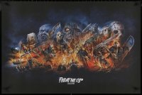 8a0222 FRIDAY THE 13TH 24x36 special poster 2020 many Jasons by Devon Whitehead for 40th anniversary