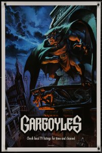 8a0101 GARGOYLES tv poster 1994 Disney, striking fantasy cartoon artwork of Goliath!