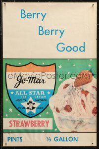 8a0112 JO-MAR ALL STAR ICE CREAM 13x20 advertising poster 1956 William Boyd as Hopalong Cassidy!