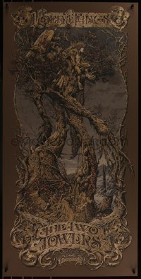 8a0048 LORD OF THE RINGS: THE TWO TOWERS 19x39 art print 2013 by Aaron Horkey, variant edition!