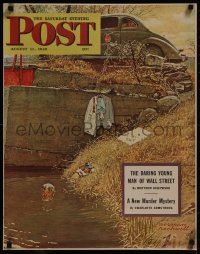 8a0257 SATURDAY EVENING POST 22x28 special poster 1945 cover from August 11, art by Norman Rockwell!