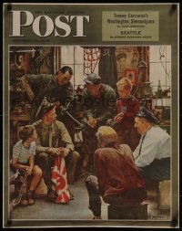 8a0255 SATURDAY EVENING POST 22x28 special poster 1945 cover from October 13, Norman Rockwell!