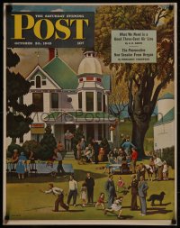 8a0254 SATURDAY EVENING POST 22x28 special poster 1945 cover from October 20, art by John Falter!