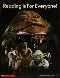 8a0240 STAR WARS 17x22 special poster 1997 reading is for everyone, even Jabba the Hutt!