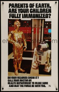 8a0241 STAR WARS HEALTH DEPARTMENT POSTER 14x22 special 1979 C3P0 & R2D2, do your records show it?