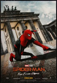 8a1108 SPIDER-MAN: FAR FROM HOME int'l teaser DS 1sh 2019 Marvel Comics, Tom Holland in Berlin!