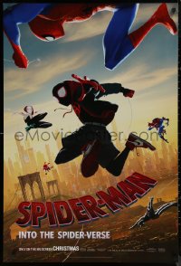 8a1104 SPIDER-MAN INTO THE SPIDER-VERSE teaser DS 1sh 2018 Nicolas Cage in title role, top cast!
