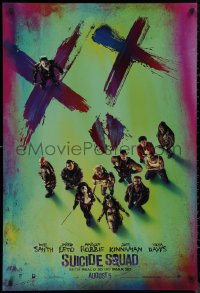 8a1131 SUICIDE SQUAD teaser DS 1sh 2016 Smith, Leto as the Joker, Robbie, Kinnaman, cool cast image!