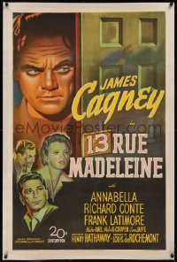 8b0003 13 RUE MADELEINE linen 1sh 1946 great art of James Cagney who must stop double agent Conte!