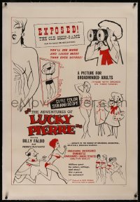 8b0007 ADVENTURES OF LUCKY PIERRE linen 1sh 1961 Herschell Lewis, a picture for broadminded adults!