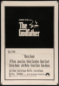 8b0079 GODFATHER linen 1sh 1972 Francis Ford Coppola crime classic, great art by S. Neil Fujita!