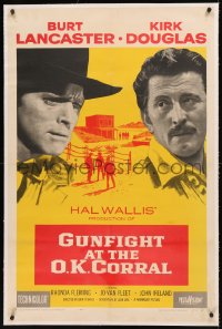 8b0088 GUNFIGHT AT THE O.K. CORRAL linen 1sh 1957 Burt Lancaster, Kirk Douglas, John Sturges!