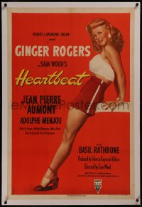 8b0093 HEARTBEAT linen 1sh 1946 great full length image of super sexy Ginger Rogers showing her legs!