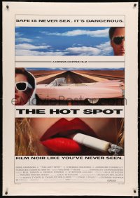 8b0098 HOT SPOT linen 1sh 1990 cool close up smoking & Cadillac image, directed by Dennis Hopper!