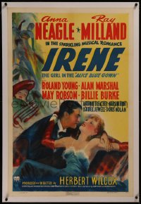 8b0111 IRENE linen 1sh 1940 artwork of pretty Anna Neagle & handsome young Ray Milland!