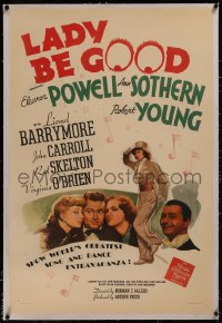 8b0120 LADY BE GOOD linen style C 1sh 1941 Eleanor Powell, Ann Sothern, Robert Young & Red Skelton!