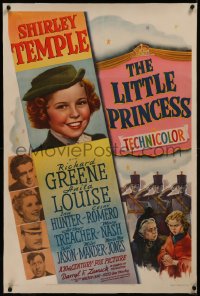 8b0130 LITTLE PRINCESS linen style A 1sh 1939 Shirley Temple, Beryl Mercer as Queen Victoria, rare!